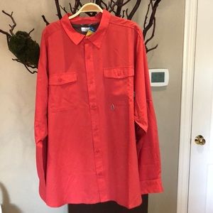 Sunset Red Columbia button up XXL